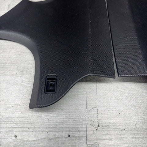 BMW E90 M3 08-11 Sedan Rear Windshield Upper C Pillar Cover Trims Set Black OEM
