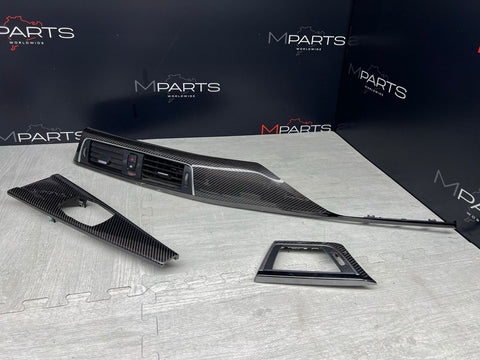 15-20 BMW F80 M3 F82 M4 Carbon Fiber Interior Console Vent Trim Set OEM