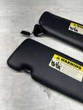 BMW E64 M6 Convertible OEM Sunvisors Sun Visors Black Leather Pair