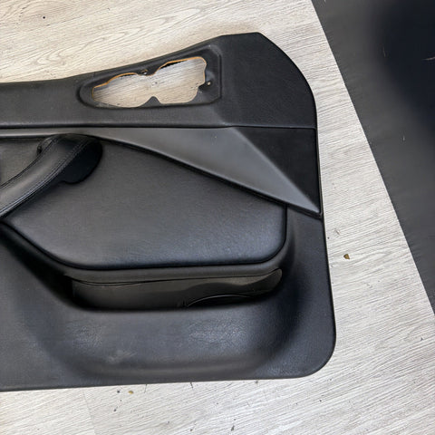 96-02 BMW Z3M Front Left Driver Door Card Panel Cover Trim Leather Black