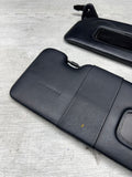 BMW E64 M6 Convertible OEM Sunvisors Sun Visors Black Leather Pair