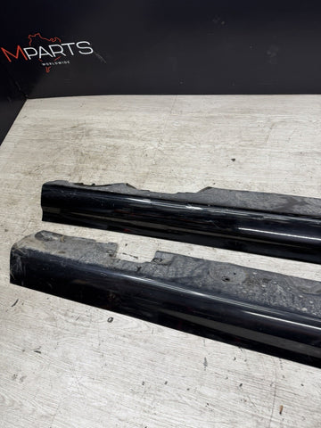 01-06 BMW E46 M3 Rocker Panel Side Skirts OEM Carbon Black *Scratches*