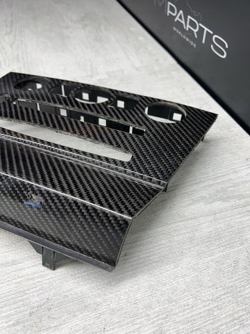 BMW Radio HVAC Climate Control Center Trim 5 Series E60 M5 OEM Carbon Fiber