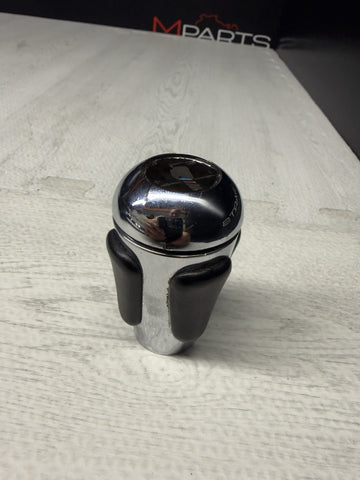 2004-2006 BMW E46 M3 SMG GEAR SHIFT KNOB NAPPA BLACK LEATHER / CHROME OEM