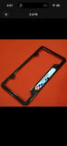 NEW License Plate Frame BMW Power Turbocharged Carbon Fiber Style Cover