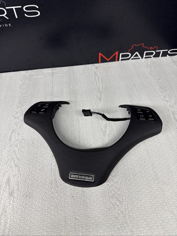 08-13 BMW E90 E92 E93 M3 Lower Steering Wheel Trim Cover Plate Leather