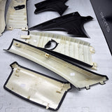 BMW E90 M3 08-11 SEDAN ABC BLACK PILLAR INTERIOR TRIM PANEL SET OEM