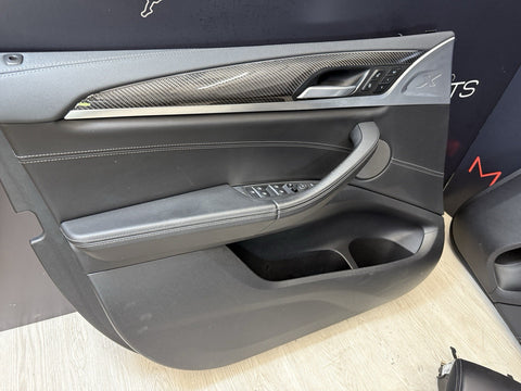 20-25 BMW F97 X3M Original Black Front Rear Door Interior Seats Complete *Rail