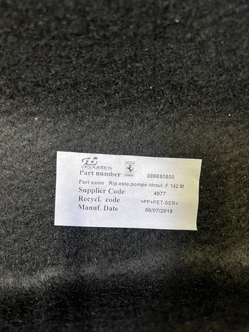 15-20 Ferrari 488 Spider Pista Front & Rear Black Floor Carpet Interior OEM