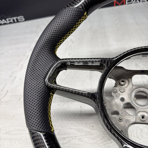 Porsche 911.1 GT3 2015 Steering Wheel Carbon Fiber PDK Carbon Trim Yellow