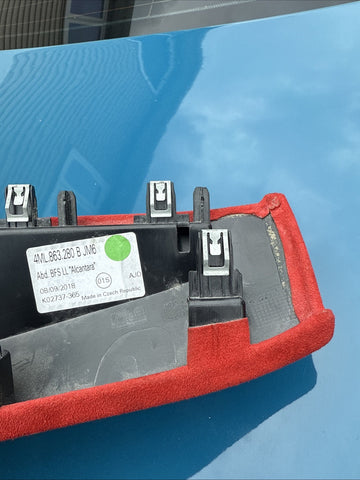 Lamborghini Urus Right Front Trim Panel Red Alcantara Suede 4ML863280B