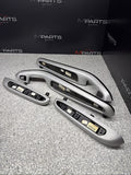 01-06 BMW E46 M3 Brushed Aluminum/Black Door Trim Armrests Front Rear Coupe