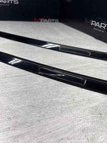 08-13 BMW E92 335 M3 Coupe Roof Rails Mouldings Pair 51138045379 Sapphire Black