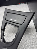 08-13 BMW E93 M3 OEM Front Center Console Cover Leather Manual Cic