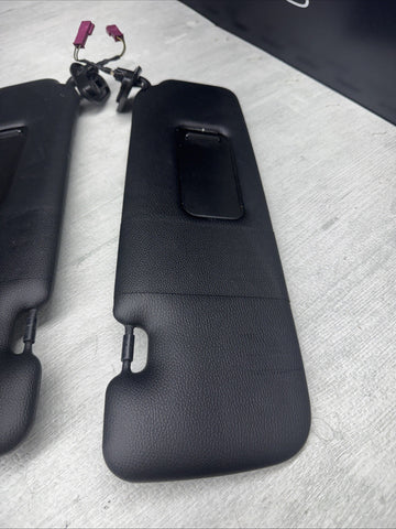 07-13 OEM BMW E88 E93 128 328 335 M3 Convertible Sun Visor Black Pair SET
