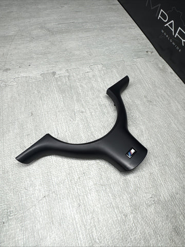 OEM 01-06 BMW E46 M3 Lower Steering Wheel Trim Cover Plate Black