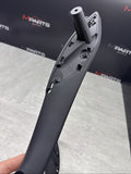 NEW 15-20 BMW F82 F83 M4 FRONT DOOR PANEL PULL HANDLE COVERS INSERTS BLACK PAIR