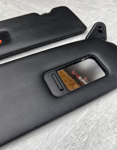 01-06 BMW E46 M3 Convertible Left Right Sunvisors Sun Visors Black Pair