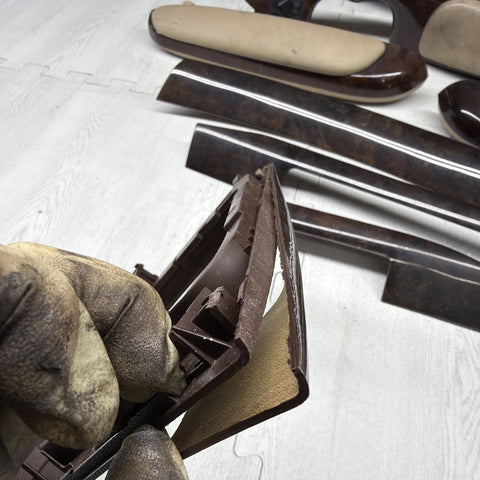 00-06 BMW E46 325ci 330ci 328ci Complete Wood Trim Set Coupe Armrests Center