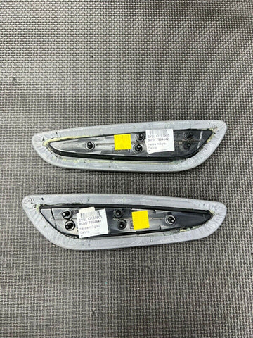 BMW E46 325 330 M3 Convertible Rear Door Upper Armrest Pads Grey 7894431 7894432