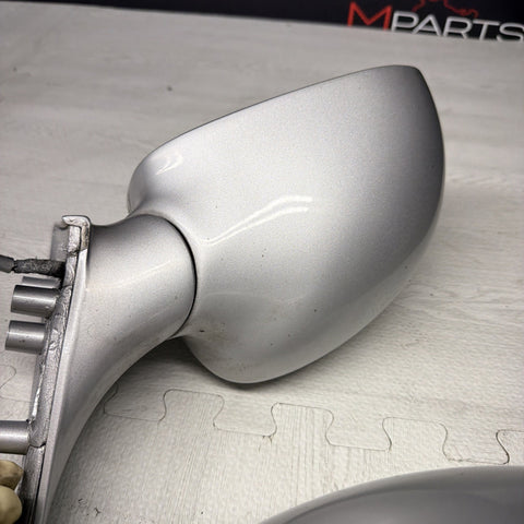 01-06 BMW E46 M3 Side View Door Mirrors Pair Titan Silver *Notes*