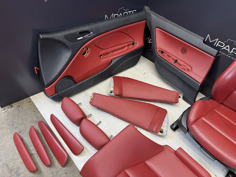 01-06 BMW E46 M3 Coupe Interior Front & Rear Seats Complete Imola Red