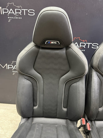 BMW 21-26 G82 M4 Coupe Front Seats Leather Heated Black