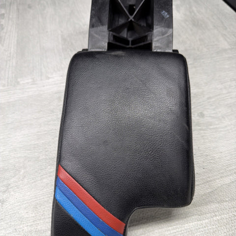 01-06 BMW E46 M3 Center Console Armrest Arm Rest Black Leather Wrapped