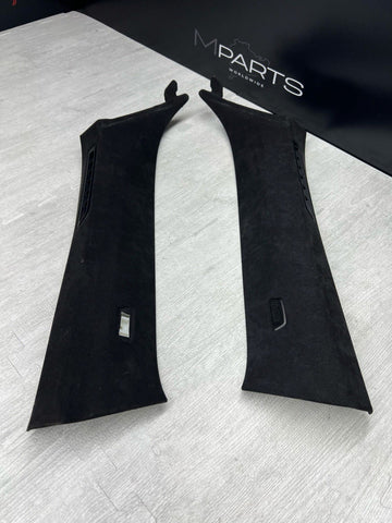 18-24 BMW F92 F93 M8 Front A Pillars Covers Trims Alcantara OEM Pair