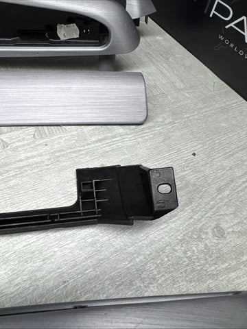 01-06 BMW E46 M3 Convertible Interior Armrests Trim Set Brushed Aluminum *Notes*