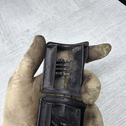 BMW GENUINE OEM E46 M3 01-06 BLACK REAR CHILD SEAT TRIM CAPS PAIR 7009902