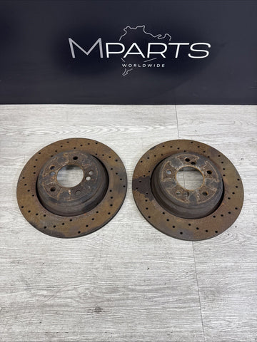 BMW 01-06 E46 M3 Rear Discs Brake Rotors Drilled