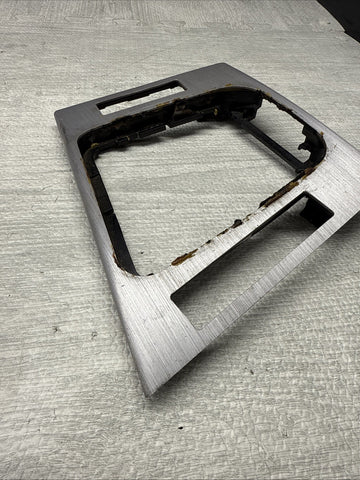 01-06 BMW E46 M3 Interior Center Shift Shifter Trim Brushed Aluminum Broken Tab