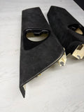 06-10 BMW E63 M6 COUPE Interior B-Pillar Trim Panel Pair ALCANTARA Set L+R OEM