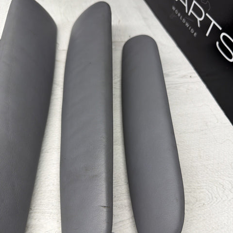 01-06 BMW OEM E46 M3 Coupe Trim Armrest Pads Set Gray Grey 8238622 *Notes*
