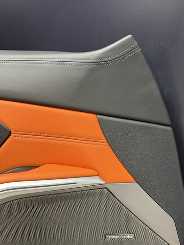 BMW 21-26 G80 M3 Front Left Kyalami Orange Leather Door Panel