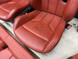 OEM BMW 15-20 F82 M4 Competition Seats & Panels Leather Red / Sakhir Orange
