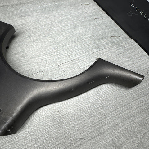 OEM 01-06 BMW E46 M3 Lower Steering Wheel Trim Cover Plate Titan Shadow Grey