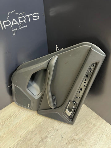 Porsche 15-21 Macan Left Rear Driver Door Card Panel Black BOSE
