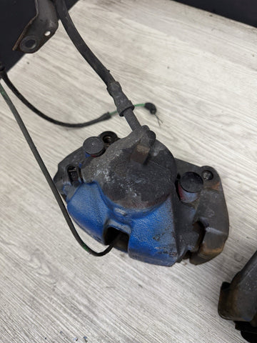 01-06 E46 M3 Front Brake Calipers Left Right Pair Set Blue