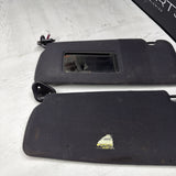 01-06 BMW E46 M3 Coupe Right Left Sun Visors Shade Mirror Black OEM *Peel*