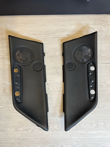 01-06 BMW E46 M3 Convertible Rear Left Right Door Cards Panels Covers Black