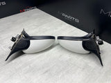 08-13 BMW E92 E93 M3 Left Right Fold Mirrors Gloss Black / Blue/ Carbon Caps