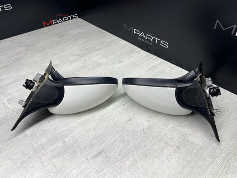 08-13 BMW E92 E93 M3 Left Right Fold Mirrors Gloss Black / Blue/ Carbon Caps