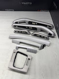 01-06 BMW E46 M3 Convertible Interior Armrests Trim Set Brushed Aluminum *Tabs