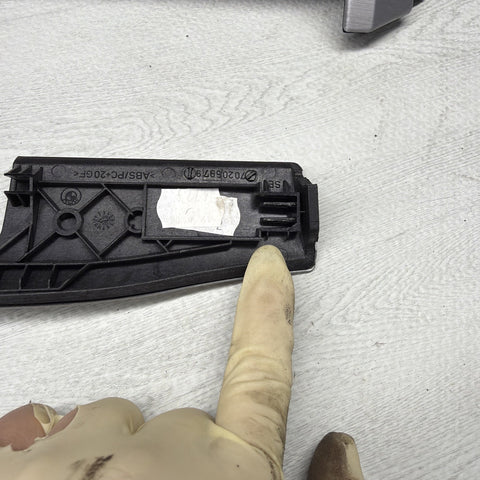 01-06 BMW E46 M3 Convertible Interior Armrests Trim Set Brushed Aluminum *Notes*