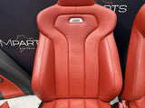 OEM 15-20 BMW F82 M4 LEATHER SEAT SEATS CUSHION INTERIOR SET SAKHIR ORANGE