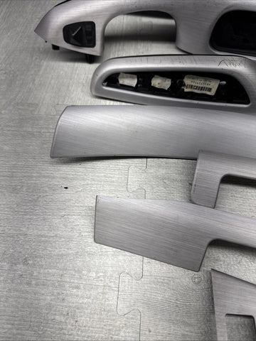 01-06 BMW E46 M3 Convertible Interior Armrests Trim Set Brushed Aluminum *Notes*