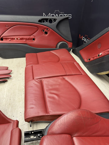 OEM BMW E46 M3 Coupe Leather Seats Door Panels Interior Imola Red Powered Heated