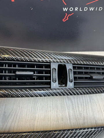 06-07 OEM BMW E63 E64 M6 Front Rear Door Dash Center Console Carbon Trim SET